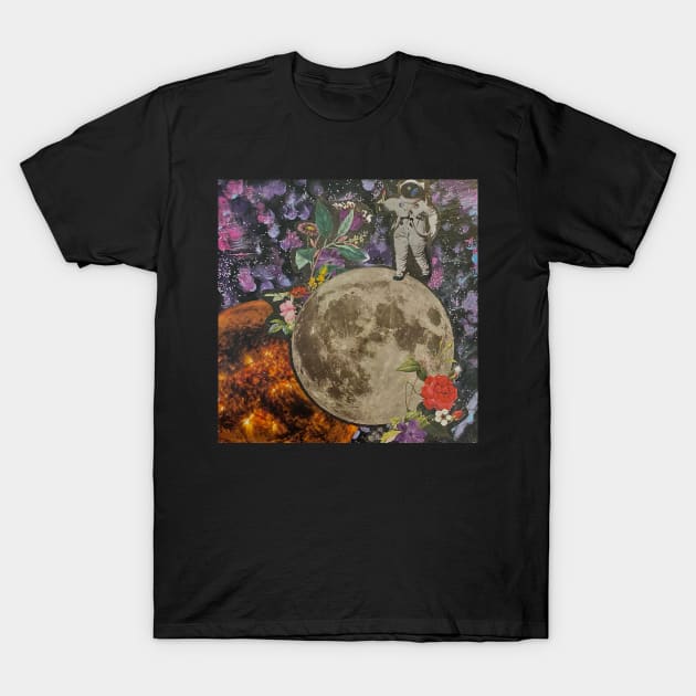 Aesthetic Astronaut Moon Art by Courtney Graben T-Shirt by courtneylgraben